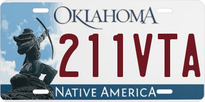OK license plate 211VTA