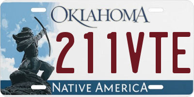 OK license plate 211VTE