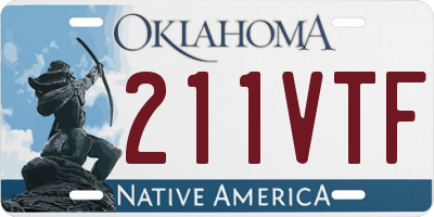 OK license plate 211VTF