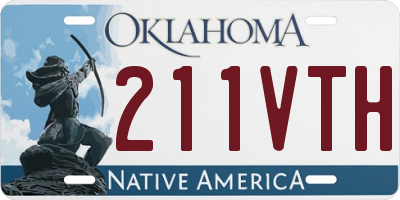 OK license plate 211VTH