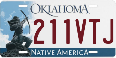 OK license plate 211VTJ