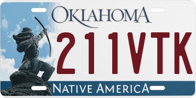 OK license plate 211VTK