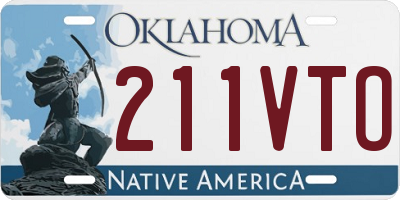 OK license plate 211VTO