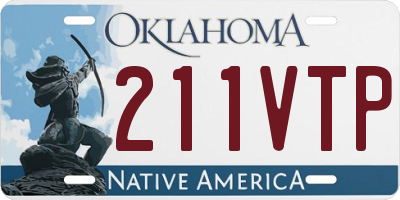 OK license plate 211VTP