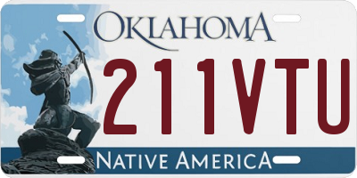OK license plate 211VTU