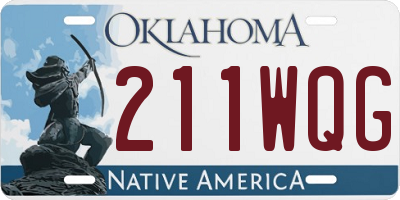 OK license plate 211WQG