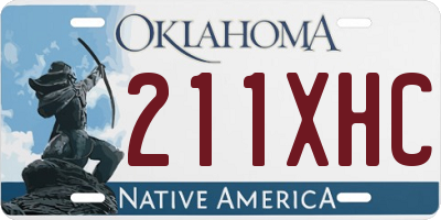 OK license plate 211XHC