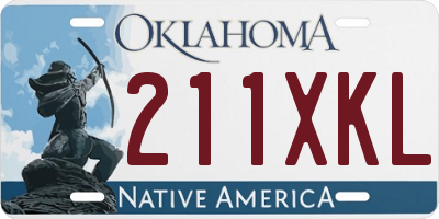 OK license plate 211XKL