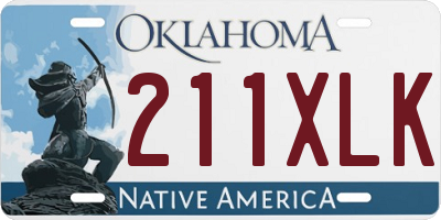 OK license plate 211XLK