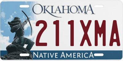OK license plate 211XMA