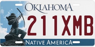 OK license plate 211XMB