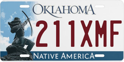 OK license plate 211XMF