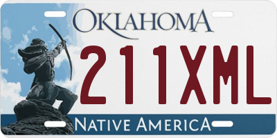 OK license plate 211XML