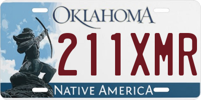 OK license plate 211XMR