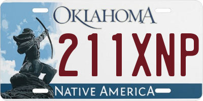 OK license plate 211XNP
