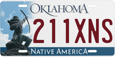 OK license plate 211XNS