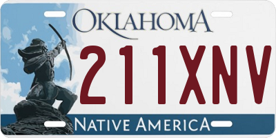 OK license plate 211XNV