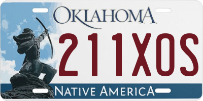 OK license plate 211XOS
