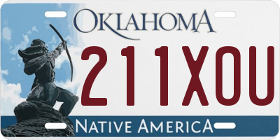 OK license plate 211XOU