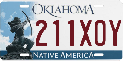 OK license plate 211XOY