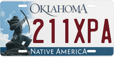 OK license plate 211XPA