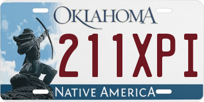 OK license plate 211XPI