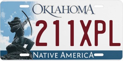 OK license plate 211XPL
