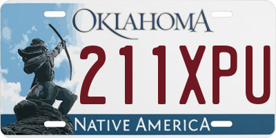 OK license plate 211XPU
