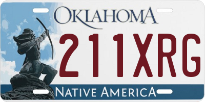 OK license plate 211XRG