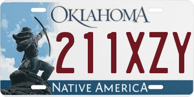 OK license plate 211XZY
