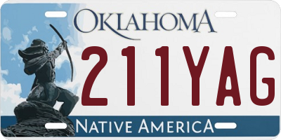 OK license plate 211YAG