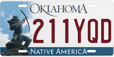 OK license plate 211YQD