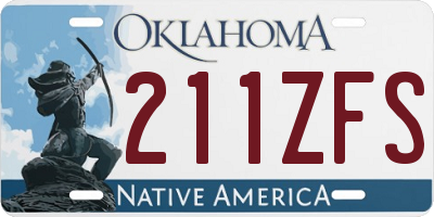 OK license plate 211ZFS