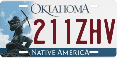 OK license plate 211ZHV