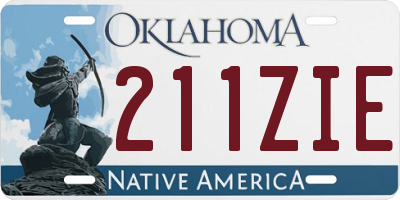 OK license plate 211ZIE