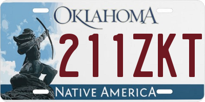 OK license plate 211ZKT