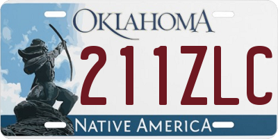 OK license plate 211ZLC