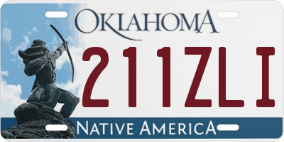 OK license plate 211ZLI