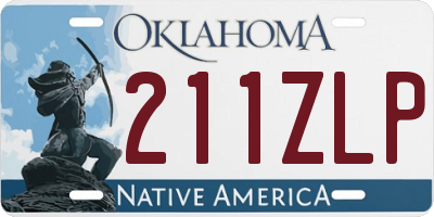 OK license plate 211ZLP