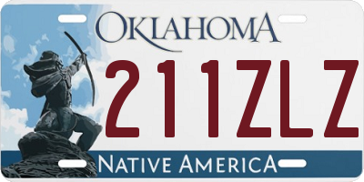 OK license plate 211ZLZ