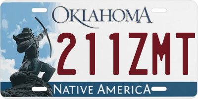 OK license plate 211ZMT