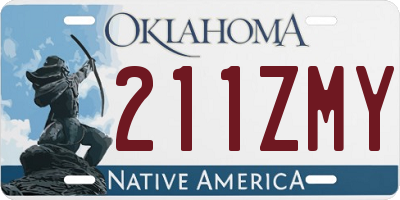 OK license plate 211ZMY