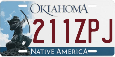 OK license plate 211ZPJ