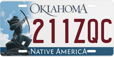 OK license plate 211ZQC