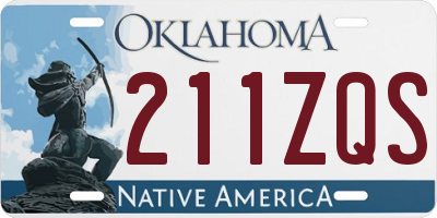 OK license plate 211ZQS