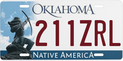 OK license plate 211ZRL