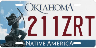 OK license plate 211ZRT