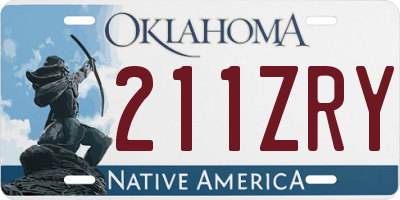 OK license plate 211ZRY