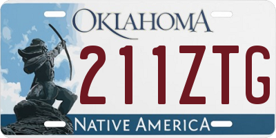 OK license plate 211ZTG