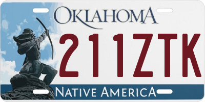 OK license plate 211ZTK